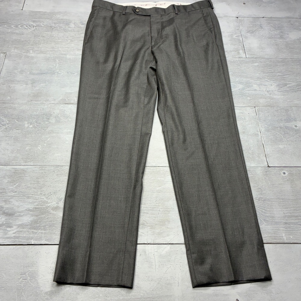 Samuelsohn Dress Pants Mens 36x30 Grey Super 130s Italian Wool Flat Front Canada